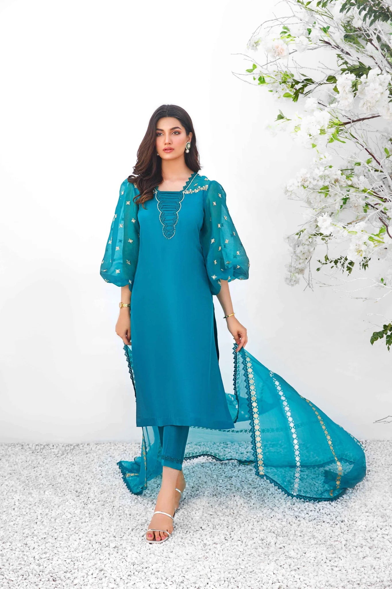 Deep Sea Green Raw Silk